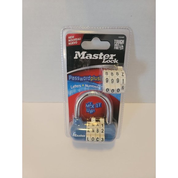 Master Lock Password Plus Letters + Numbers Security Lock. New, Blue In Color - Picture 1 of 3